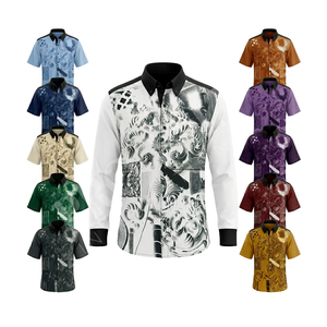 Unique Design Summer Fashion Stylish Customized Made Floral Design Dress Shirt Short Sleeve Button-<b>Down</b> Casual OEM ODM Shirts - Product Image 1