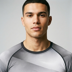 Men Compression Jersey Short Sleeve Shirt Blank Custom Print Fitted Sporty Gym Fitness Bodybuilding Training Athletic Muscle - Product Image 3