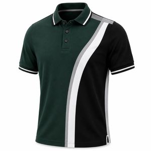 Chemise noire à manches courtes pour homme, tissu jersey respirant, style décontracté, ODM - Product Image 5