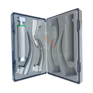 Ensemble orthopédique en fibre optique Macintosh gris en acier inoxydable allemand LED Classe I Garantie 1 an CE par Blush Surgical - Product Image 5
