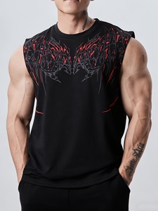 Tran Sports 2026 Spring Summer Customized Material 160g Heavyweight Breathable Quick Dry Eco-Friendly OEM Men's Tank Top Fitness - Product Image 3