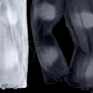 Pantalon de jogging évasé oversize streetwear délavé et usé de haute qualité - Product Image 4