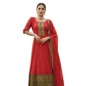 Ensemble 3 pièces de robes décontractées de haute qualité pour femmes, avec longue robe et dupatta en mousseline orné de broderies, idéal pour l'été et l'hiver - Product Image 1