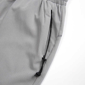 Stretch mens gym shorts with moisture control quick dry polyester fabric and adjustable waistband oem factory supply - Product Image 6
