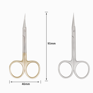 Ciseaux à ongles professionnels de haute qualité, durables, ciseaux à cuticules courbés, tranchants, en acier inoxydable et plastique, pour manucure et beauté - Product Image 4