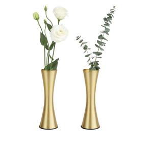 แจกันดอกไม้อะลูมิเนียมดีไซน์ลายตอกแบบขัดเงา ใช้ได้ทั้งแบบตั้งโต๊ะและแบบตั้งพื้น - Product Image 4