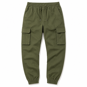 Pantalones Jogger Cargo de Punto con Cordón Elástico para Hombre, Transpirables, de Corte Holgado, Casuales, Deportivos, de Poliéster/Algodón, OEM ODM - Product Image 3