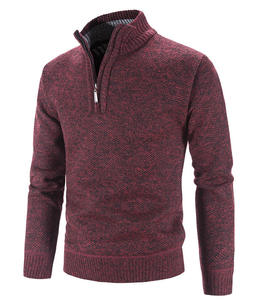<b>Mens</b> <b>Grey</b> Quarter Zip Digital Printing Polyester/Cotton Fleece Sweater Casual Long Sleeve Knit Pullover Warm Winter Streetwear - Product Image 2