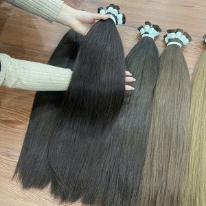 Meilleures ventes : Extensions de cheveux 100% naturels, prix de gros, cheveux vietnamiens en vrac, lisses, couleur claire, prêts à être expédiés, prix de gros - Product Image 1