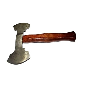Hacha de Acero de Damasco de Doble Cabeza Personalizable, Estilo Vikingo de Alta Calidad con Mango de Madera para Uso Industrial y Camping - Product Image 6