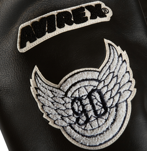 Veste Avirex en cuir de vachette véritable gaufré, coupe-vent, style streetwear, qualité supérieure, vente en gros, personnalisable, très demandée - Product Image 5