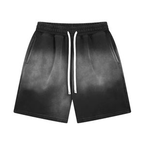 Ensemble 2 pièces streetwear noir délavé à l'acide, coupe ample, en molleton épais, motif graphique, tenue rétro urbaine pour homme - Product Image 3