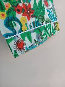 Bata Kimono de Algodón Suave con Estampado de Dibujos Animados para Mujer, Camisón de Verano Hecho a Mano ODM con Cuello en V y Cintura Elástica de Longitud Completa - Product Image 3