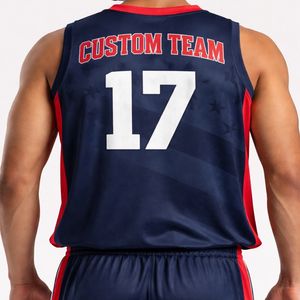 Ensemble d'uniformes de basketball personnalisés de haute qualité pour hommes, respirant, grandes tailles, maillot et short sublimés, taille élastique, 100 % polyester, séchage rapide - Product Image 2
