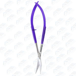 Micro ciseaux à cuticules courbes russes extra pointus pour la coupe des sourcils Ciseaux à cuticules à ressort Instruments de beauté Outils de beauté - Product Image 3