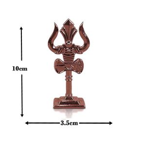 Trishul en Cuivre Fait Main, Symbole Religieux, Design Industriel, Finition Vieillie Antique pour Cérémonies de Diwali - Décoration Monobloc - Product Image 6