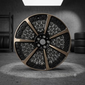 Rines Personalizados de Aleación de Aluminio Forjado de 18-24 Pulgadas, 5x112 5x120, Multirradio, Negros y Dorados, para Mercedes <span class=keywords><strong>Maybach</strong></span> Clase S <span class=keywords><strong>GLS</strong></span> SUV - Product Image 1