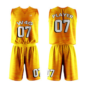 Ensemble short et maillot de basket personnalisé pour homme, grande taille, sans manches, antibactérien, imprimé par transfert thermique, 100% polyester respirant - Product Image 1