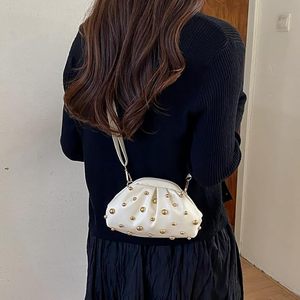 Women's Custom Brand for Rhinestone Shoulder Bag Pleated Crossbody Purse Chain Strap Fashion <b>Handbag</b> for Party - Product Image 4