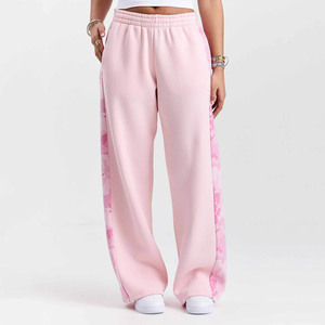 Custom Logo <b>Womens</b> Field Oversized Wide Leg <b>Joggers</b> With <b>Camo</b> Print Panelling Cotton Blended Breathable <b>Women's</b> Pants & Trousers - Product Image 1