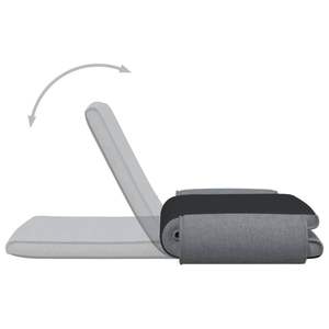 Silla de Piso de Espuma de Poliéster Gris Claro, Diseño Metálico Plegable y Compacto para Sala de Estar - Product Image 6