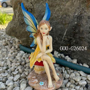 Estatua decorativa de jardín, Cenicienta, miniatura de resina, figura de hada - Product Image 2