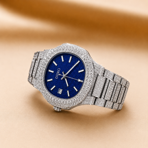 Luxury Iced Out Blue Dial <b>Diamond</b> <b>Watch</b> for Men Full Pave Moissanite Stainless Steel Wristwatch Hip Hop Fashion Jewelry <b>Watch</b> - Product Image 2