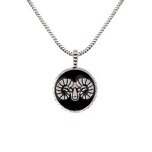 Pendentif pour homme en laiton plaqué argent, motif Œil protecteur et signe du zodiaque Scorpion, finition oxydée noire anti-ternissement, bijoux zodiacaux - Product Image 2