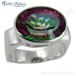 Anillo de Cóctel Art Palace de Plata 925 con Rubí de Corte Ovalado, Engaste en Bisel, Estilo Clásico Unisex, Ideal para Regalo - Product Image 2