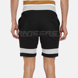 Shorts de sport noirs pour hommes, légers, absorbants la transpiration, taille élastique, vente en gros OEM, shorts athlétiques en vrac - Product Image 4