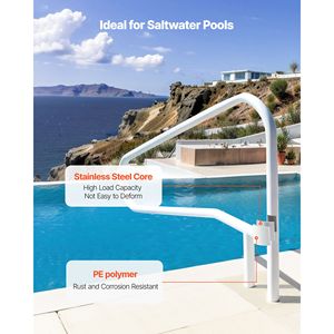 "<b>Pool</b> Tools & <b>Accessories</b> 54x32" Heavy Duty Stainless Steel 220 Lbs Load Capacity Swimming <b>Pool</b> Handrail" - Product Image 3