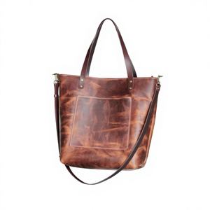 Nice Quality Women's Genuine Leather Handbags Fashionable Custom <b>Shopping</b> <b>Bag</b> <b>Ladies</b> Purse Personalize Accessories Two Zipper - Product Image 1