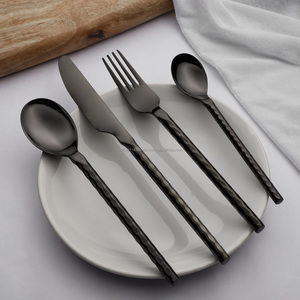 Juego de cubiertos/cubiertos de acero inoxidable de bambú PVD de oro rosa Grado 202/304 Cuchara brillante Tenedor y cuchillo Cuchara para bebé-Hecho EN LA India - Product Image 3