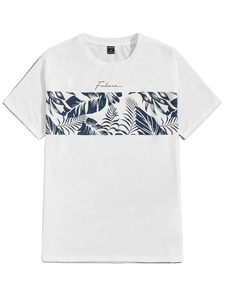 เสื้อยืดคอกลมแขนสั้นสำหรับผู้ชาย, เสื้อยืดลำลองเทรนด์ฤดูร้อนผ้าฝ้าย100% คอกลมพิมพ์ลายทรงหลวมน้ำหนัก160ก. - Product Image 6