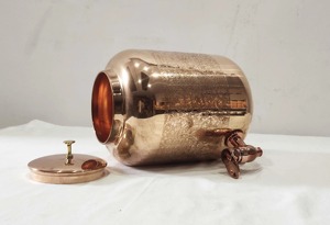 Yoga Style Copper Water Dispenser Ayurvedic Design Copper Water Dispenser Colorful Wholesale Price Copper Water Dispenser - Product Image 3