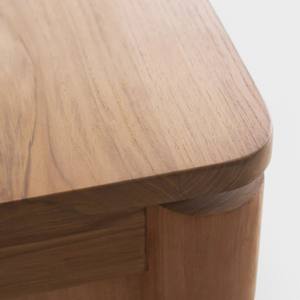 Aparador Moderno Japandi de Madera de Teca Natural, Mueble Buffet de Madera Maciza con Puertas Tambour de Listones, Almacenamiento de Lujo para Sala de Estar Estilo Rústico - Product Image 5