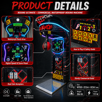 Neofuns Machine de boxe étanche à monnayeur, jeu d'arcade de frappe, équipement de divertissement sportif commercial