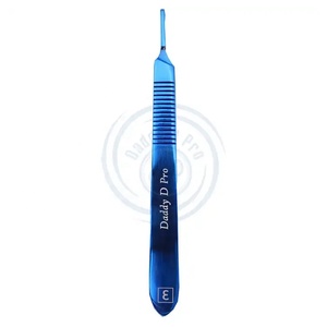 Acero inoxidable con revestimiento azul No. 3 Mango de hoja de bisturí Instrumento de soporte de hoja de Cirugía de seguridad médica DE DADDY D PRO CE ISO - Product Image 2