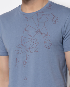 Camiseta de Algodón Estampada Personalizada de Alta Calidad para Hombre, Corte Regular, Cuello Redondo Informal, Camiseta Básica para la Moda de Verano y la Comodidad Diaria - Product Image 4