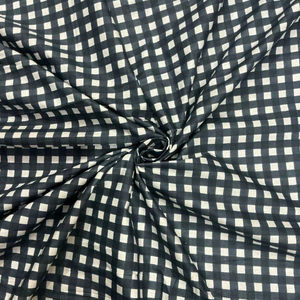 Tissu en coton biologique léger imprimé à carreaux indiens écologiques pour sacs, rideaux, vêtements de sport, artisanat et couvertures - Product Image 1