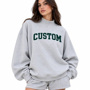 Sudadera Oversize de Mujer con Cuello Simulado, Manga Larga, Diseño Cómodo y Moderno para Uso Diario - Product Image 1