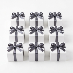 6mm Charcoal Gray Single Face Satin Ribbon Factory Direct 20 Rolls x 8 Meter for Tech Packaging Watch <b>Boxes</b> Gift Tags Wholesale - Product Image 4