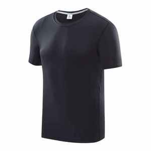Men's Yellow Short Sleeve Crew Neck <b>T</b>-<b>Shirt</b> 100% Polyester Moisture Wicking Regular Fit Solid Color All Seasons Wear - Product Image 3