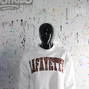 Lafayette White Crew Neck Sweatshirt 100% Cotton Regular Fit Unisex <b>Pullover</b> Front Letter Print Autumn Style URBAN PRODUCTIONS - Product Image 6