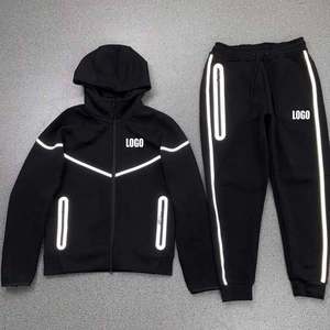 Chándal Reflectante Tech Fleece 2026 Personalizado, Nuevo Modelo, Chándal para Hombre con Logotipo, Chándal Deportivo con Cremallera, Sudadera con Capucha para Hombre - Product Image 1