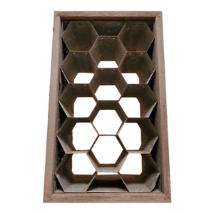 Wrought Iron <b>Tabletop</b> Wine Rack Rustic Metal & Wood Freestanding 6 Bottle Countertop Wine Holder Elegant For Home Bar Kitchen - Product Image 6