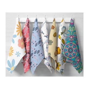 2024 Good Quality Budding Floral Designer Embroidered Design GOTS Certified Personalizable 100% Cotton Golf Kitchen <b>Tea</b> <b>Towels</b> - Product Image 2