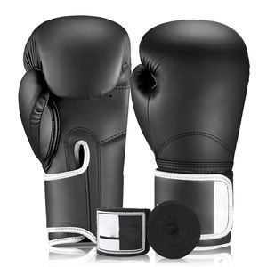 Gants d'entraînement de kick-boxing en cuir PU pour adultes et enfants, vente en gros d'usine, gants de sparring en cuir véritable personnalisés, marque sur mesure, 14 oz - Product Image 2