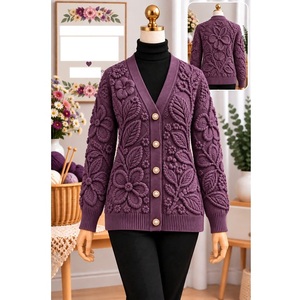 Pulls 100% acrylique ou coton, calibre 12, pour femmes, très tendance, style décontracté, pour la saison hivernale, fournisseur du Bangladesh. - Product Image 1