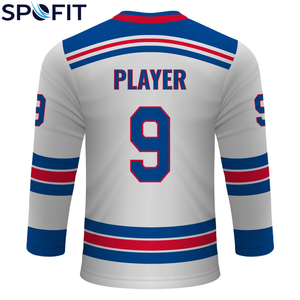 Maillot de hockey sur glace personnalisé en gros, impression par sublimation numérique, extensible dans quatre sens, séchage rapide, 100% polyester respirant - Product Image 4